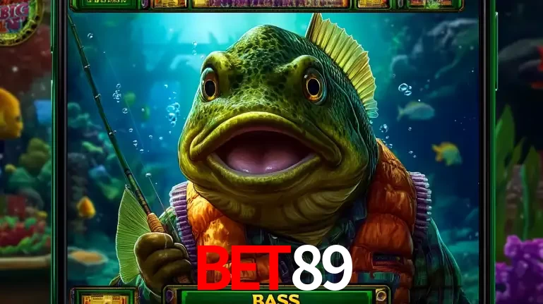 Personagem de peixe pescador do popular jogo de slot com tema de pescaria, uma das emocionantes opções de caça-níqueis para jogar e ganhar no cassino BET89.